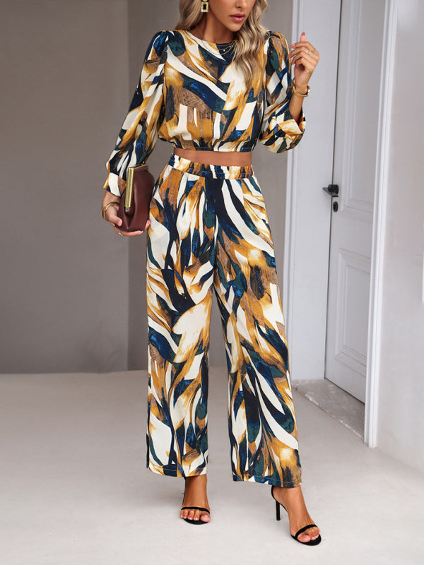 Casual vacation print trousers two-piece suit Print on any thing USA/STOD clothes