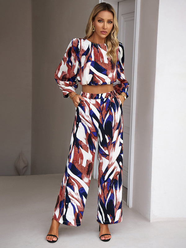 Casual vacation print trousers two-piece suit Print on any thing USA/STOD clothes