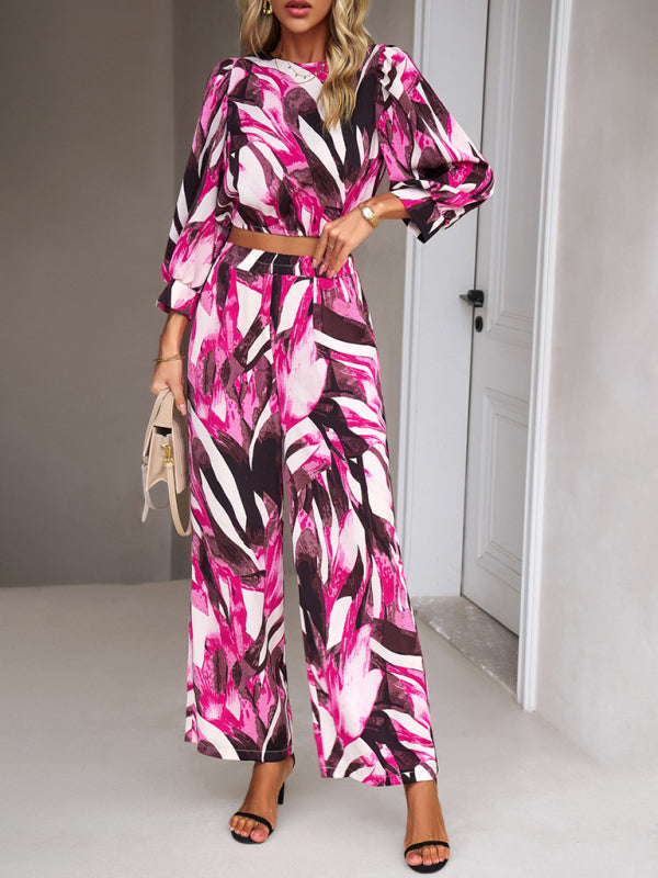 Casual vacation print trousers two-piece suit Print on any thing USA/STOD clothes