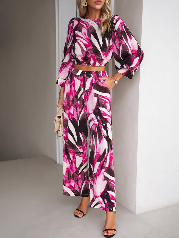 Casual vacation print trousers two-piece suit Print on any thing USA/STOD clothes