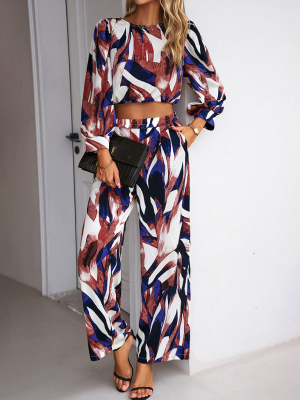 Casual vacation print trousers two-piece suit Print on any thing USA/STOD clothes