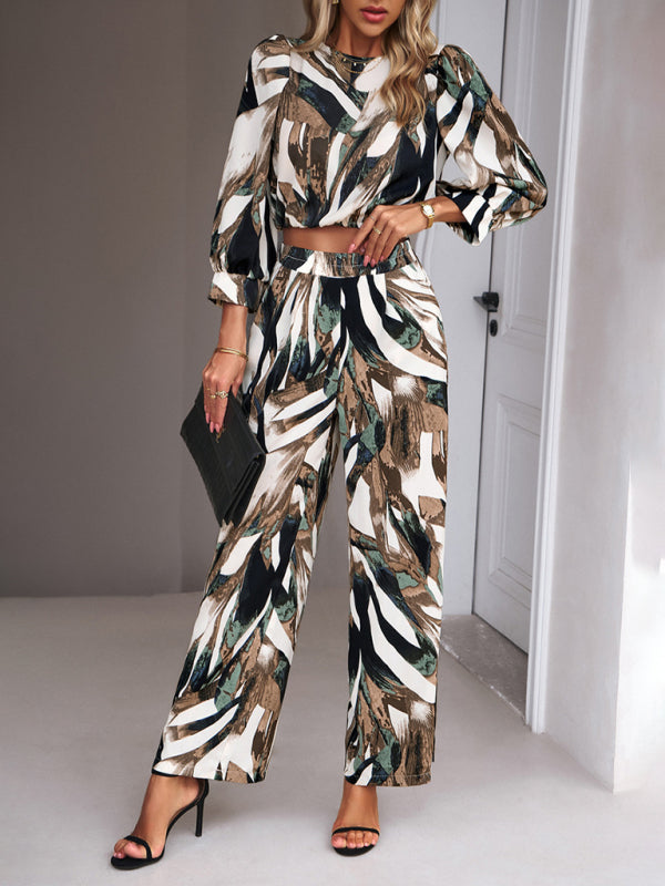 Casual vacation print trousers two-piece suit Print on any thing USA/STOD clothes