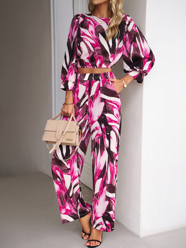 Casual vacation print trousers two-piece suit Print on any thing USA/STOD clothes