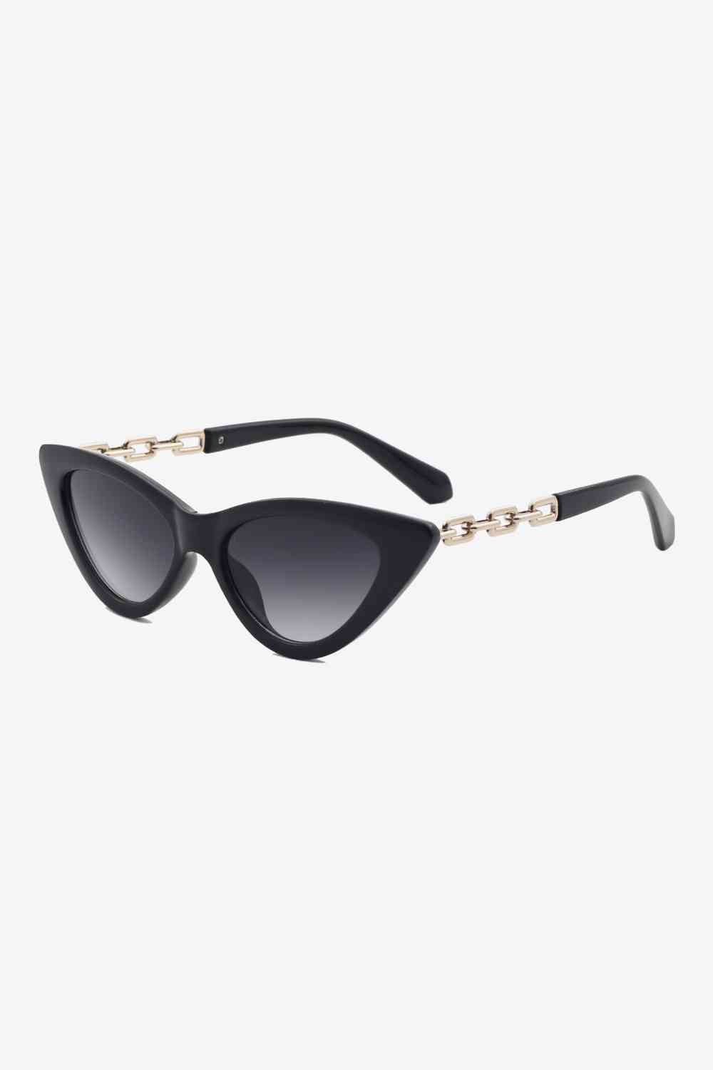 Chain Detail Cat-Eye Sunglasses Print on any thing USA/STOD clothes