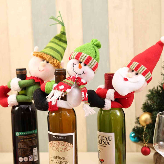 Christmas Doll Wine Bottle Decoration Print on any thing USA/STOD clothes