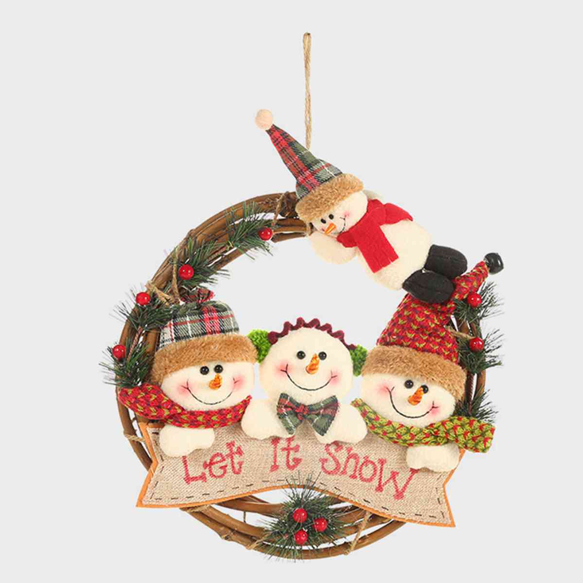 Christmas Doll Wreath Ornament Print on any thing USA/STOD clothes