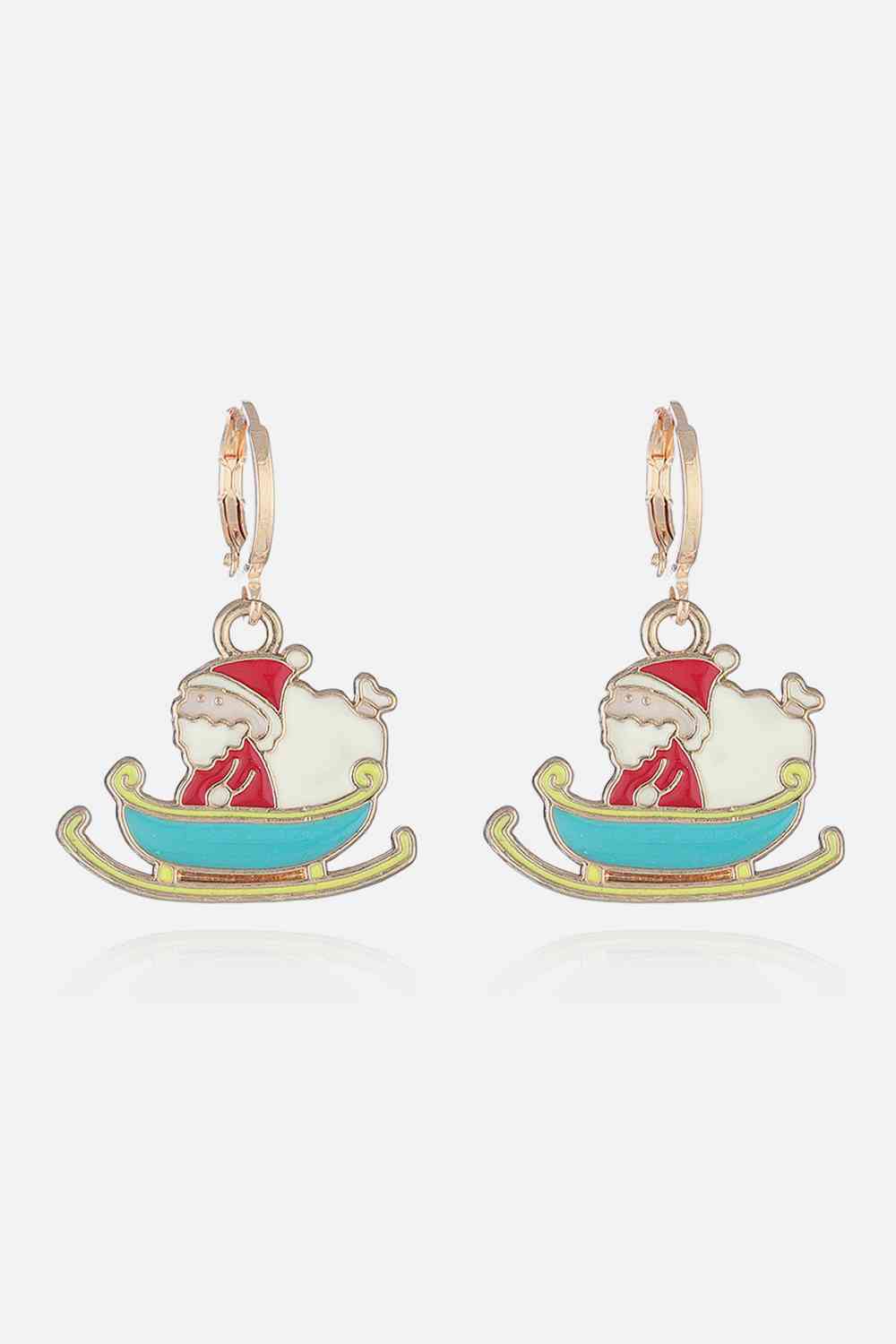 Christmas Theme Alloy Earrings Print on any thing USA/STOD clothes