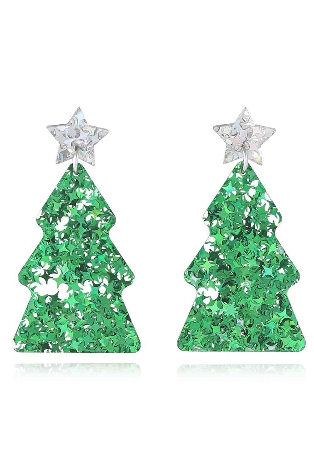 Christmas Tree Acrylic Earrings Print on any thing USA/STOD clothes