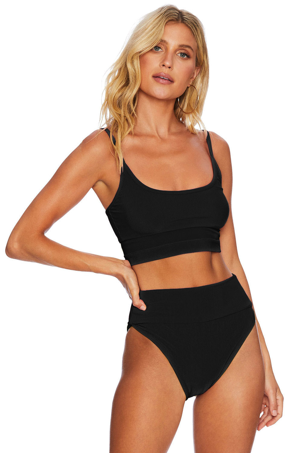 Color Block Spaghetti Strap Two-Piece Swim Set Print on any thing USA/STOD clothes