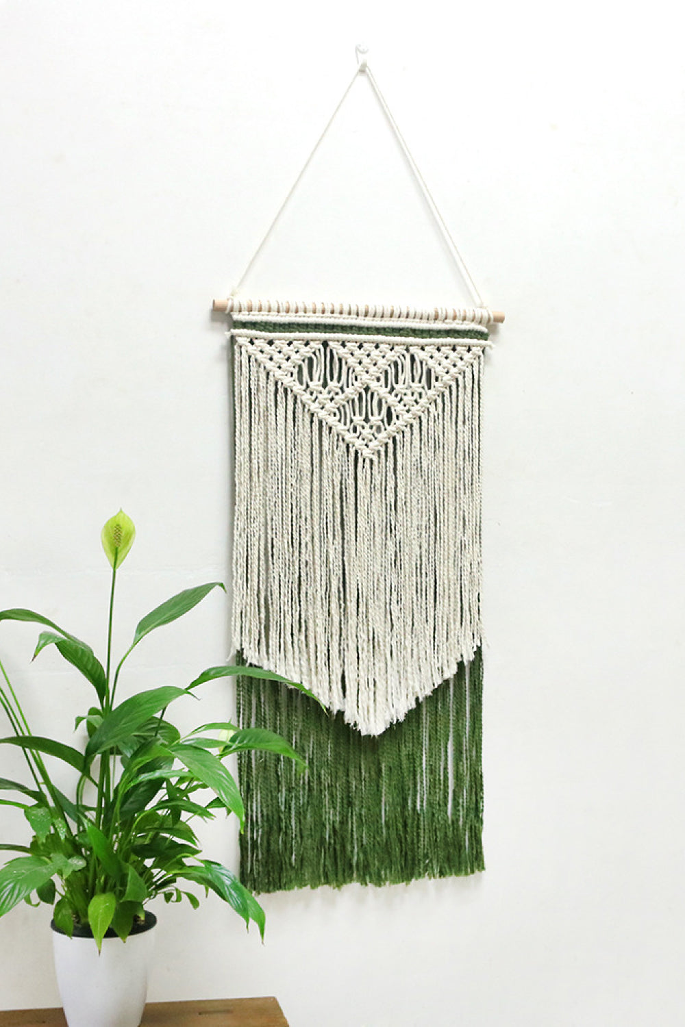 Contrast Fringe Handmade Macrame Wall Hanging Print on any thing USA/STOD clothes