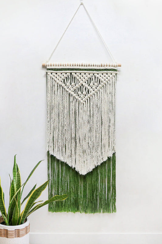 Contrast Fringe Handmade Macrame Wall Hanging Print on any thing USA/STOD clothes