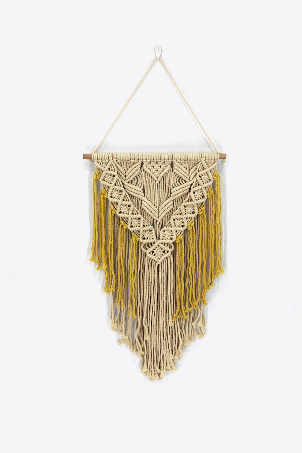 Contrast Fringe Macrame Wall Hanging Print on any thing USA/STOD clothes