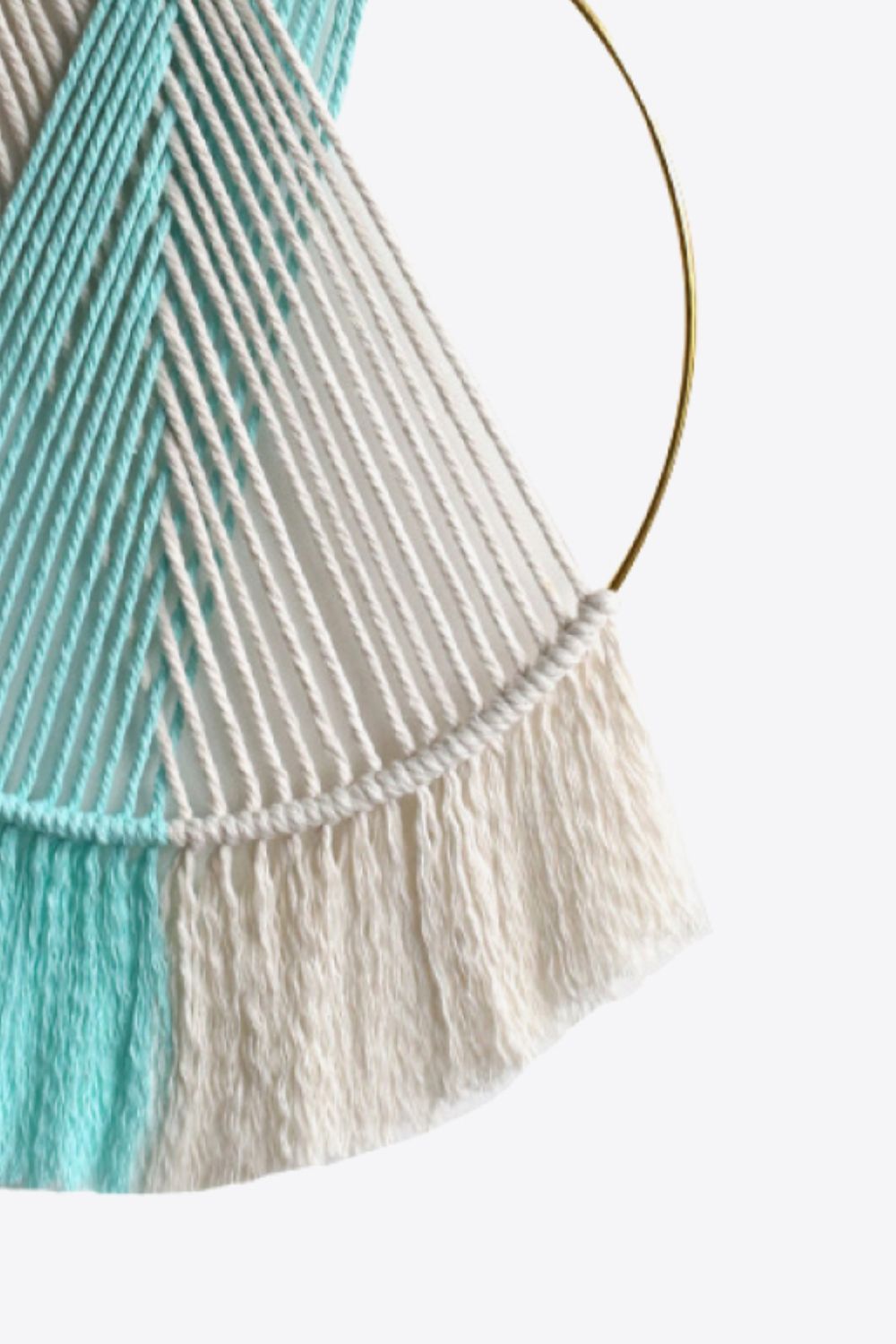 Contrast Fringe Round Macrame Wall Hanging Print on any thing USA/STOD clothes