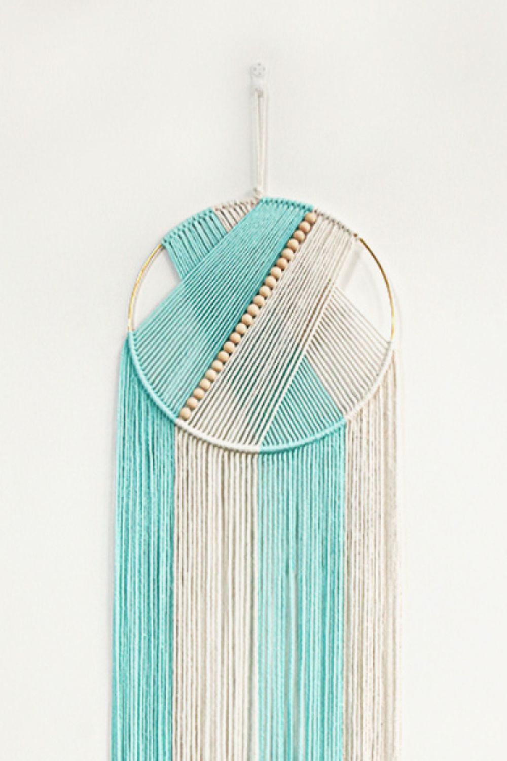 Contrast Macrame Hoop Wall Hanging Print on any thing USA/STOD clothes