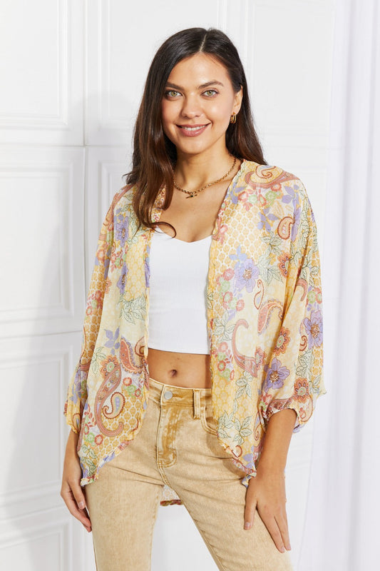 Culture Code Full Size Lasting Love Paisley Kimono Print on any thing USA/STOD clothes