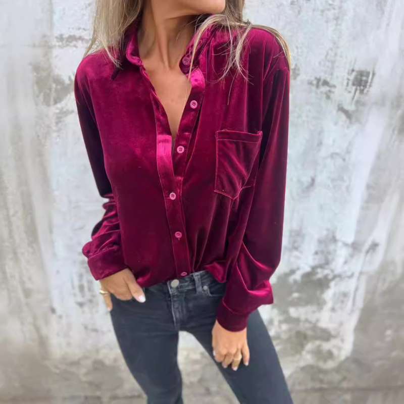 Long Sleeve Single Breasted Loose Shirt