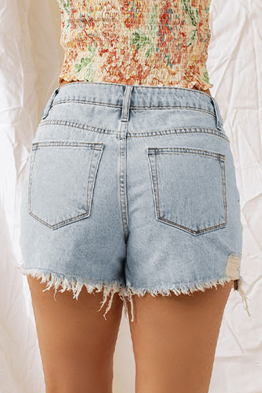 Distressed Denim Shorts Print on any thing USA/STOD clothes