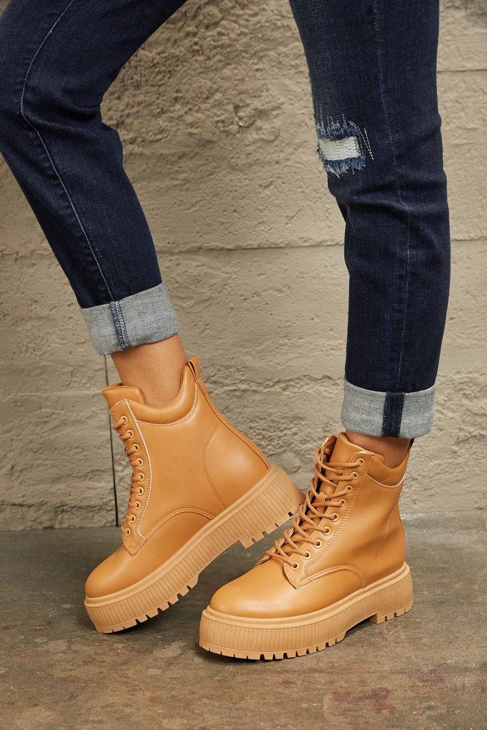 East Lion Corp Platform Combat Boots Print on any thing USA/STOD clothes