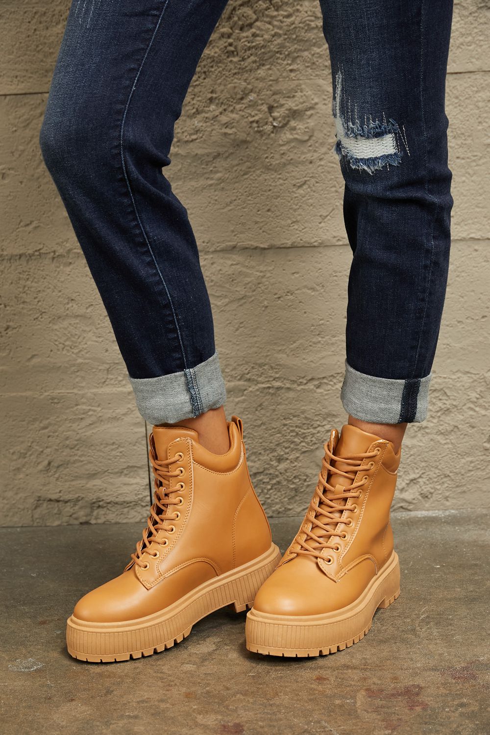 East Lion Corp Platform Combat Boots Print on any thing USA/STOD clothes