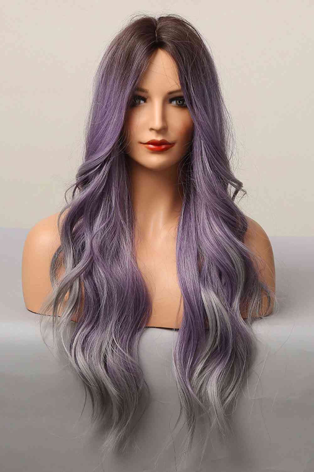 Elegant Wave Full Machine Synthetic Wigs in Purple 26'' Print on any thing USA/STOD clothes