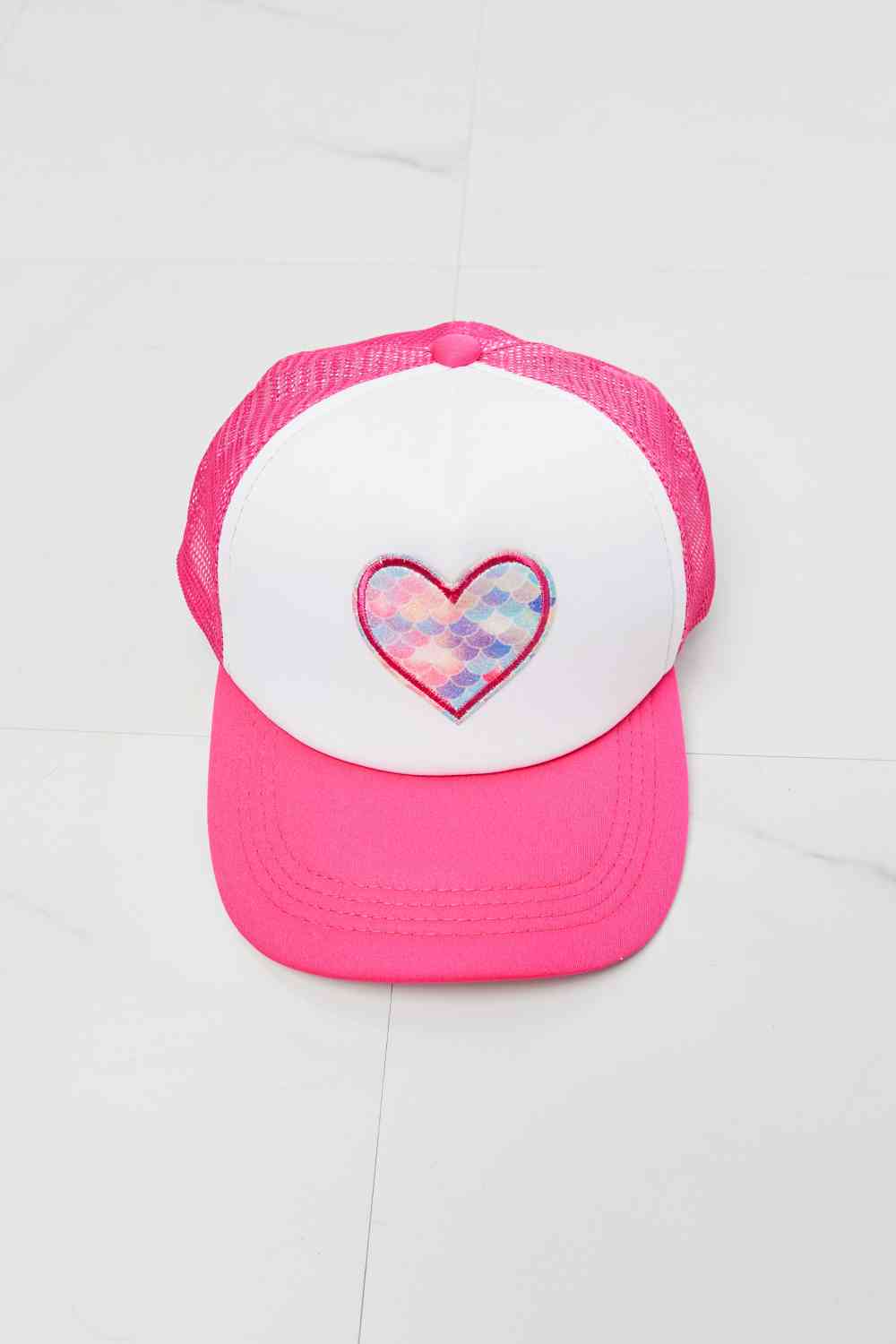 Fame Falling For You Trucker Hat in Pink Print on any thing USA/STOD clothes