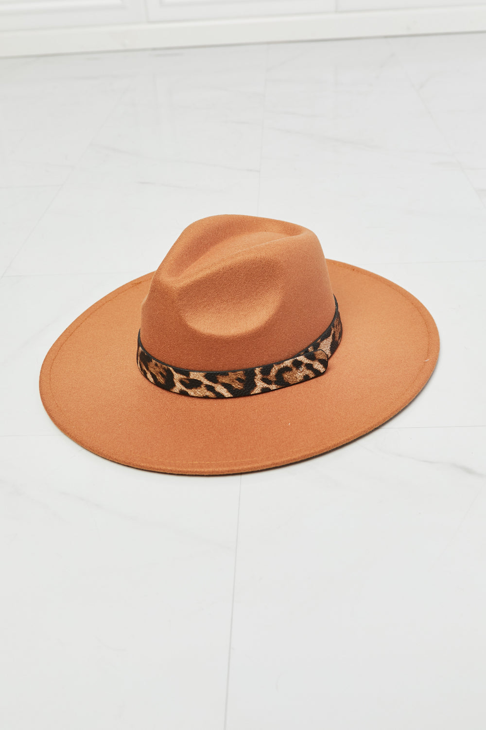 Fame In The Wild Leopard Detail Fedora Hat Print on any thing USA/STOD clothes