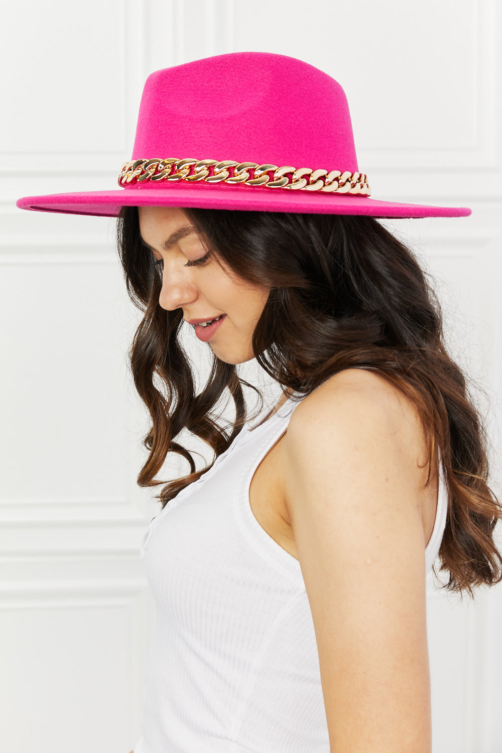 Fame Keep Your Promise Fedora Hat in Pink Print on any thing USA/STOD clothes