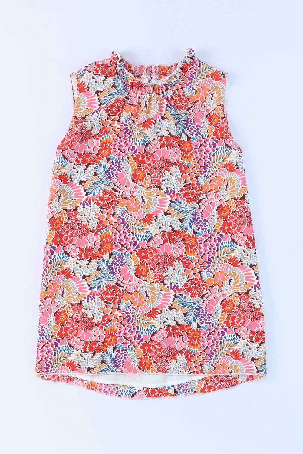 Floral Mock Neck Tank Top Print on any thing USA/STOD clothes