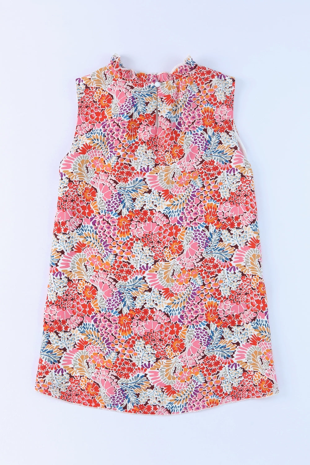 Floral Mock Neck Tank Top Print on any thing USA/STOD clothes