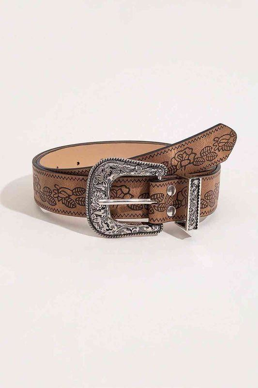 Floral PU Leather Belt Print on any thing USA/STOD clothes
