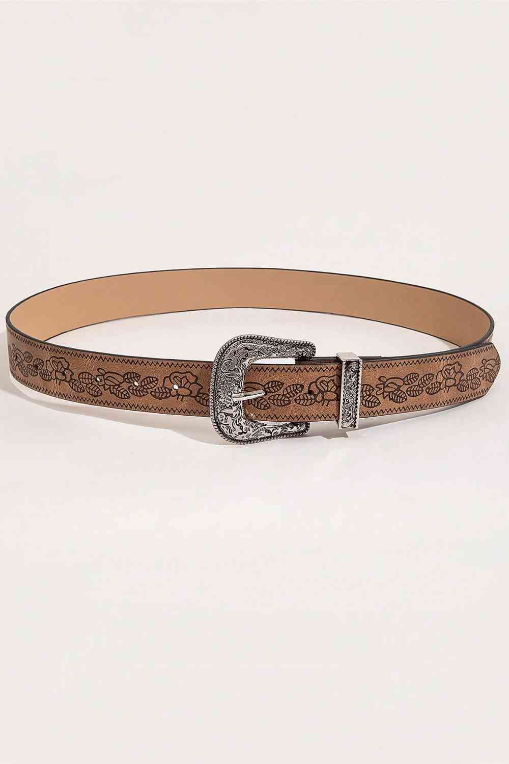 Floral PU Leather Belt Print on any thing USA/STOD clothes