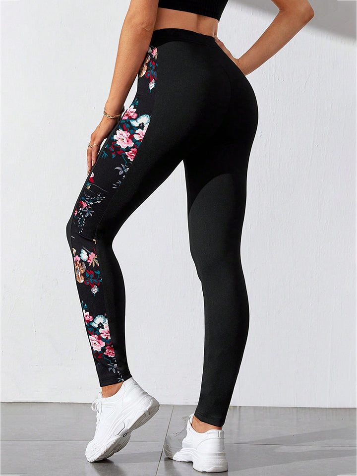 Floral Print Wide Waistband Pants Print on any thing USA/STOD clothes