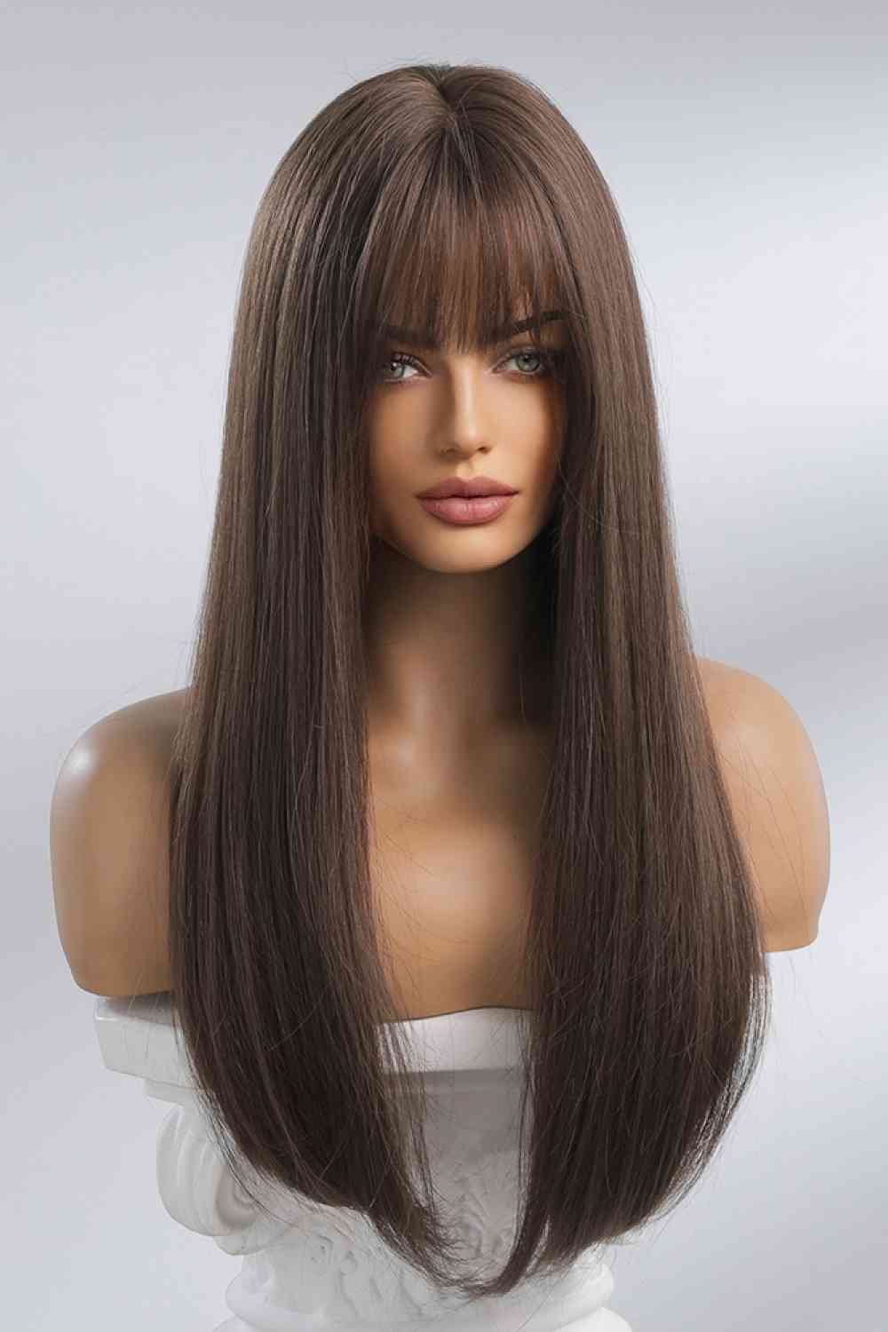 Full Machine Long Straight Synthetic Wigs 26'' Print on any thing USA/STOD clothes