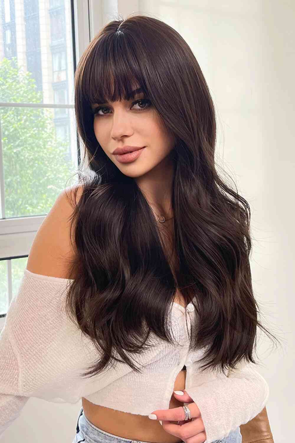 Full Machine Long Wave Synthetic Wigs 24'' Print on any thing USA/STOD clothes