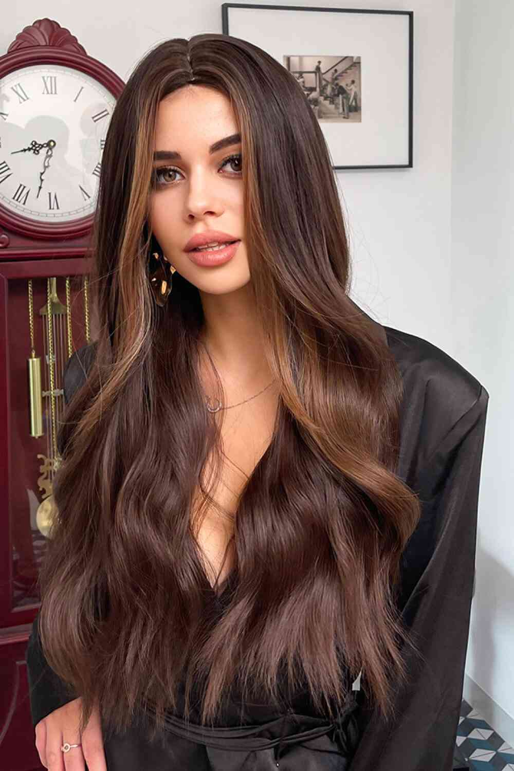 Full Machine Long Wave Synthetic Wigs 26'' Print on any thing USA/STOD clothes