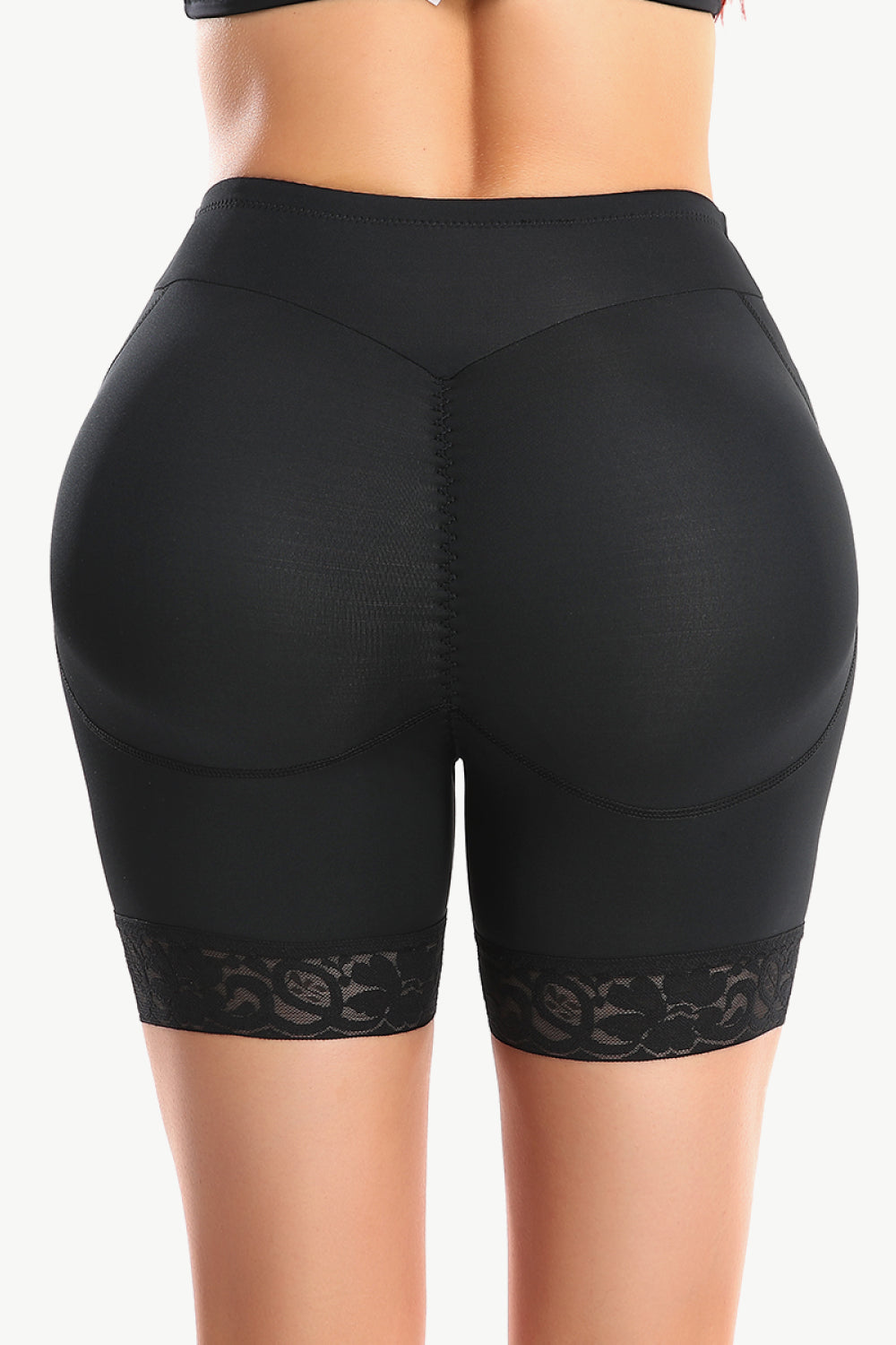 Full Size Lace Trim Lifting Pull-On Shaping Shorts Print on any thing USA/STOD clothes