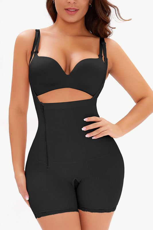Full Size Side Zipper Under-Bust Shaping Bodysuit Print on any thing USA/STOD clothes