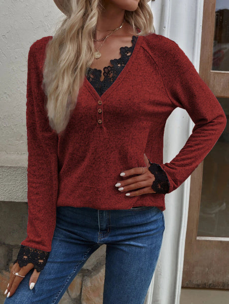 Stitching knitted sweater T-shirt