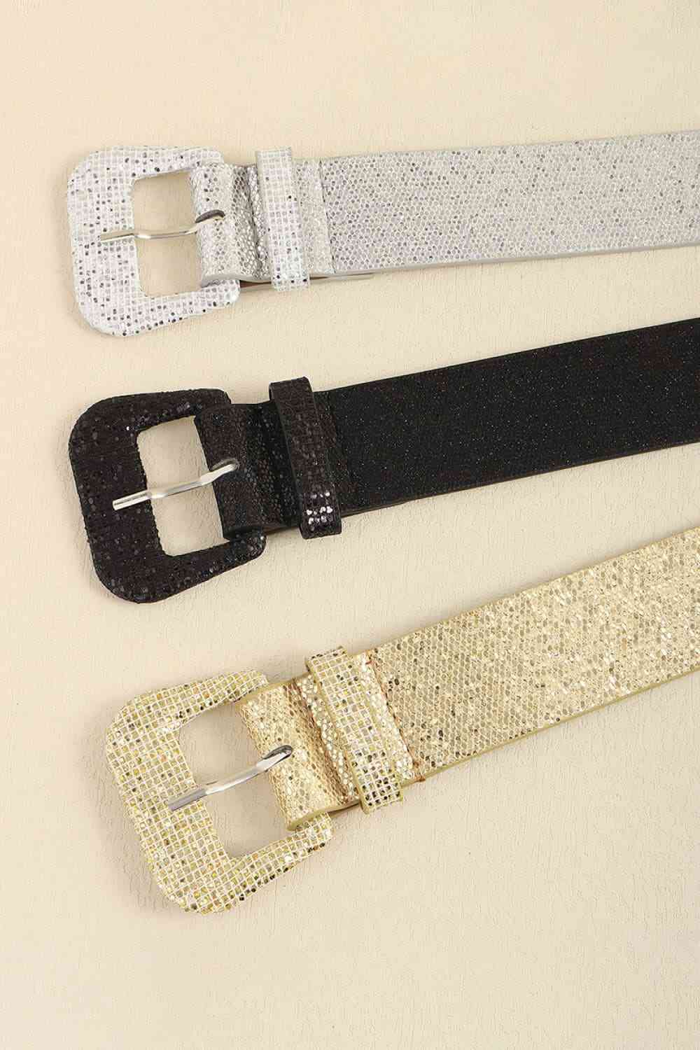 Glitter PU Leather Belt Print on any thing USA/STOD clothes