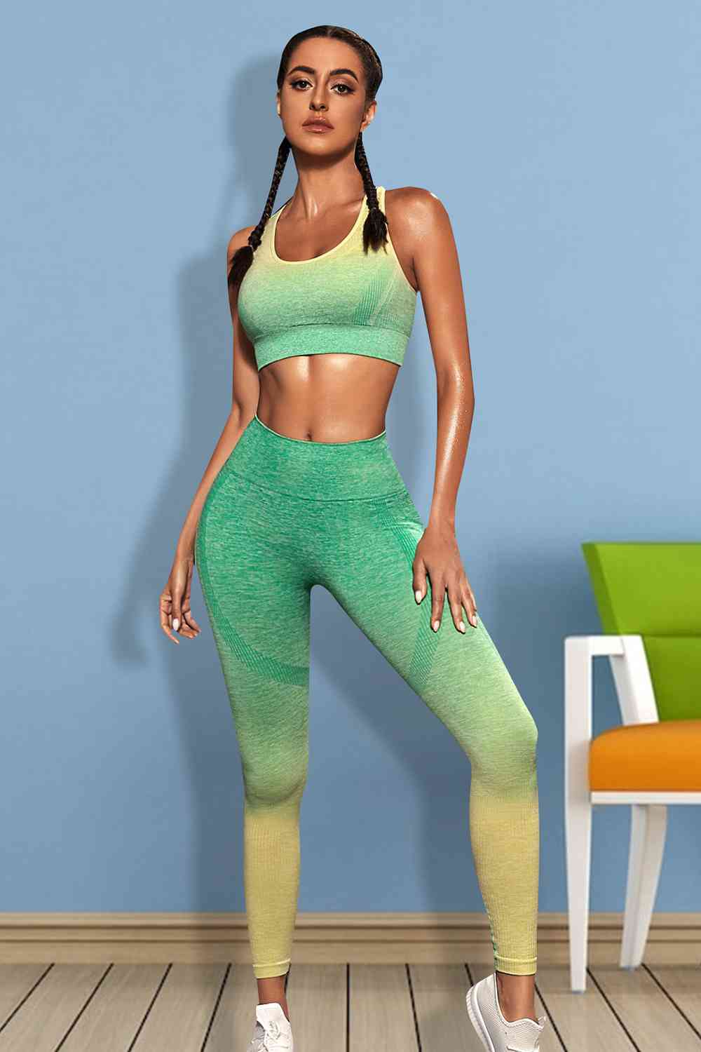 Gradient Sports Tank and Leggings Set Print on any thing USA/STOD clothes