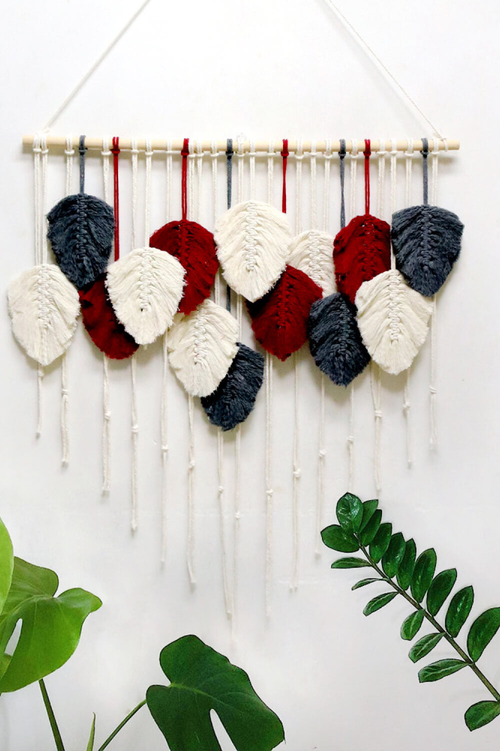 Hand-Woven Feather Macrame Wall Hanging Print on any thing USA/STOD clothes