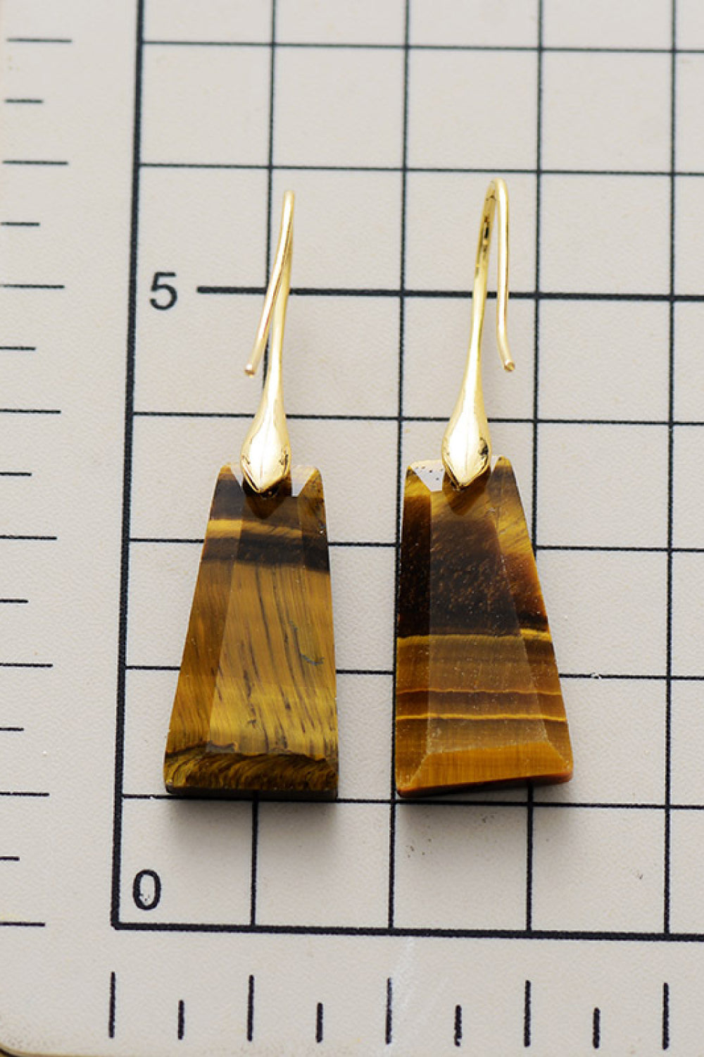 Handmade Geometrical Shape Natural Stone Dangle Earrings Print on any thing USA/STOD clothes