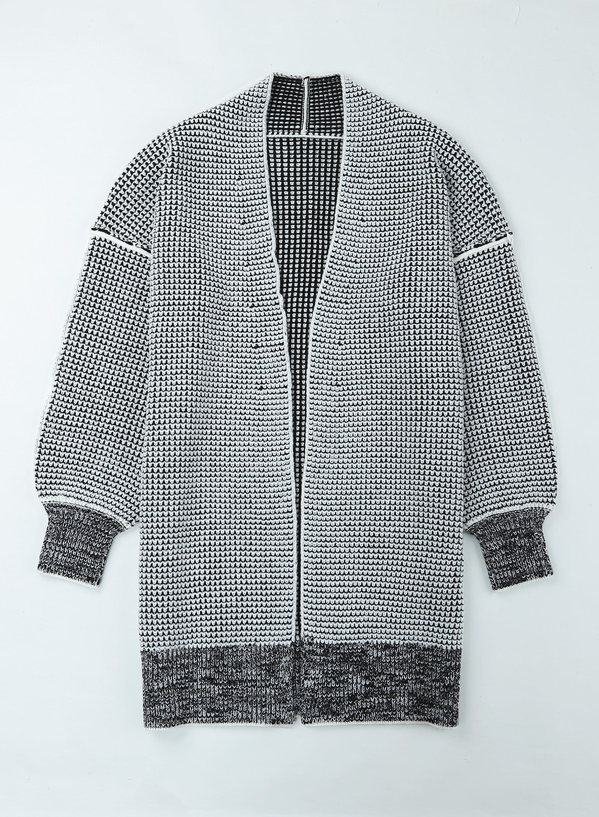 Heathered Open Front Longline Cardigan Print on any thing USA/STOD clothes