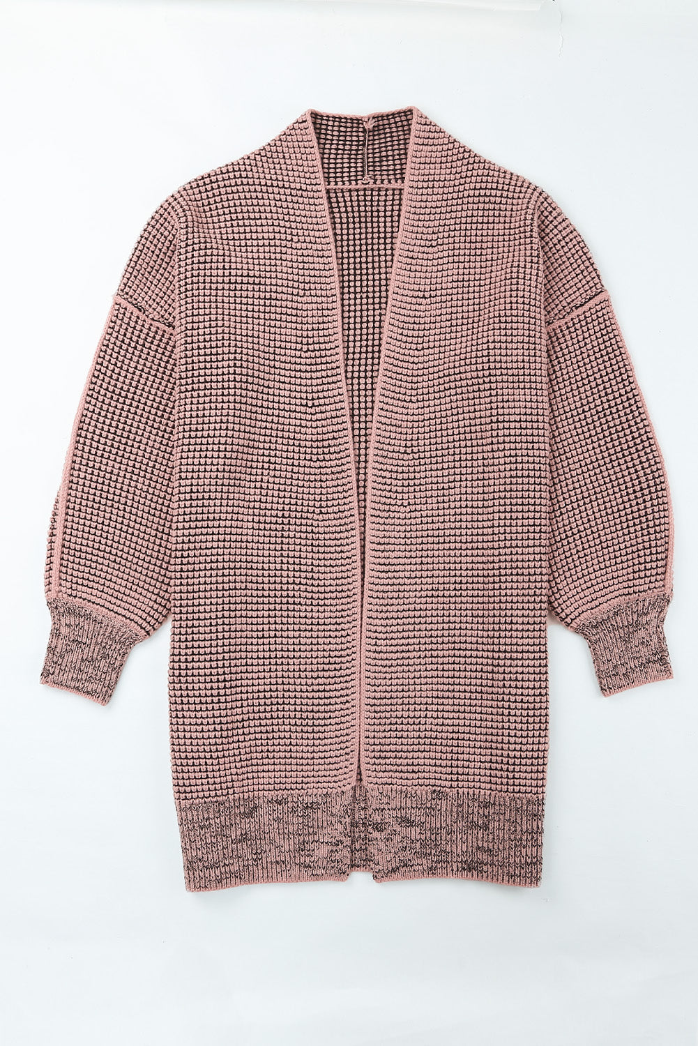 Heathered Open Front Longline Cardigan Print on any thing USA/STOD clothes