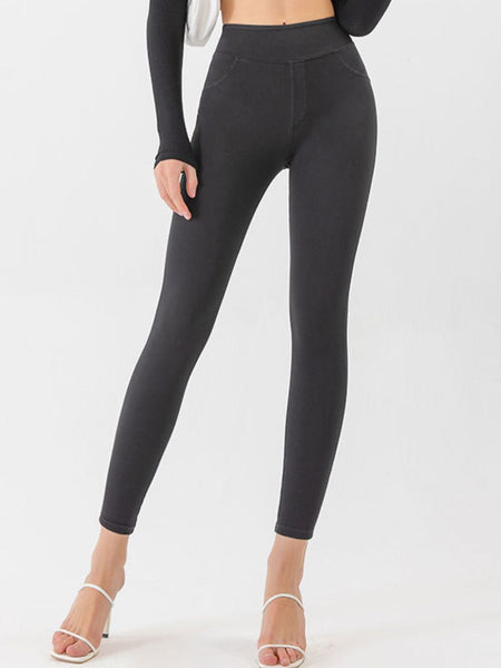 High Waist Cropped Active Leggings Print on any thing USA/STOD clothes