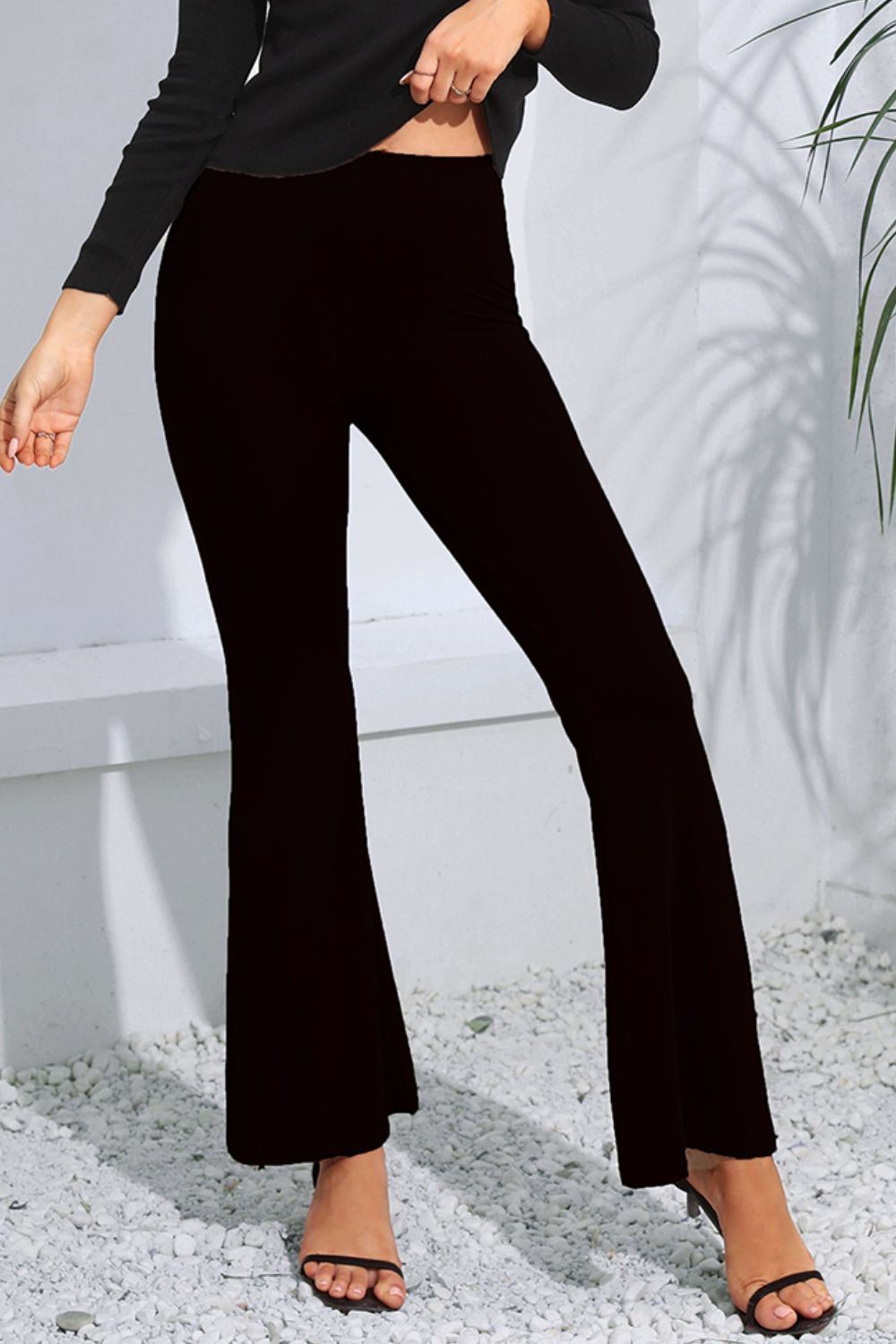 High Waist Long Flare Pants Print on any thing USA/STOD clothes