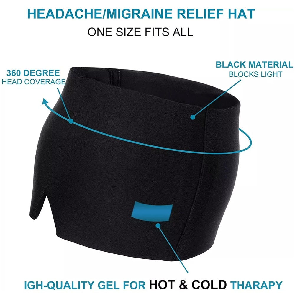 Hot & Cold Gel Therapy Headache Migraine Relief Cap Print on any thing USA/STOD clothes