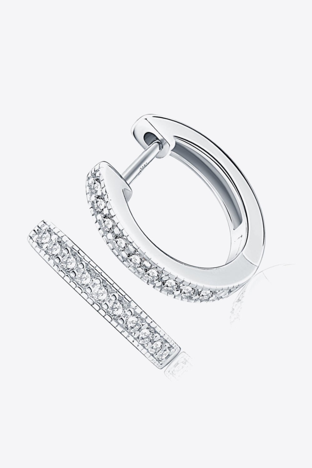 Inlaid Moissanite Hoop Earrings Print on any thing USA/STOD clothes