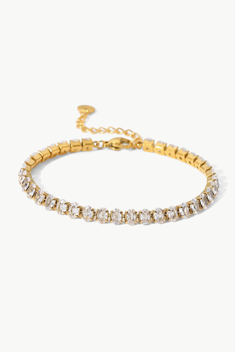 Inlaid Zircon 18K Gold Plated Bracelet Print on any thing USA/STOD clothes