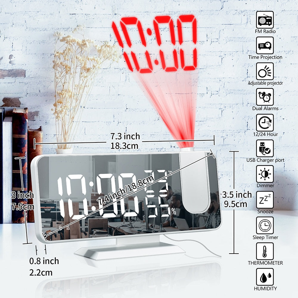 LED Digital Projection Clock Print on any thing USA/STOD clothes